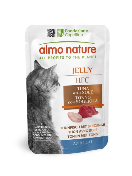 HFC Jelly для кошек с тунцом и камбалой, пауч, 55 г