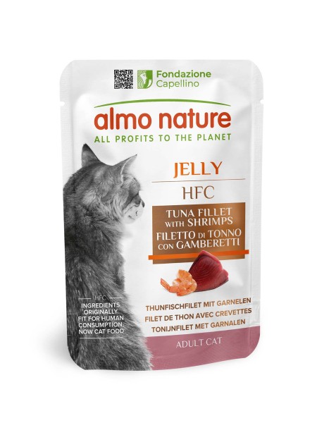 HFC Jelly для кошек с филе тунца и креветками, 55 г