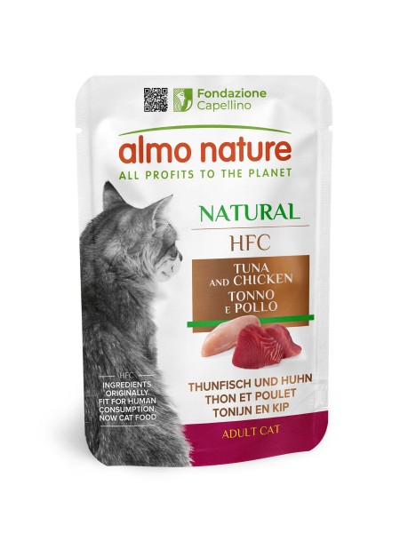 HFC Natural для кошек с тунцом и курицей, 55 г