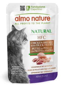 HFC Natural для кошек, куриная грудка с утиным филе, 55 г