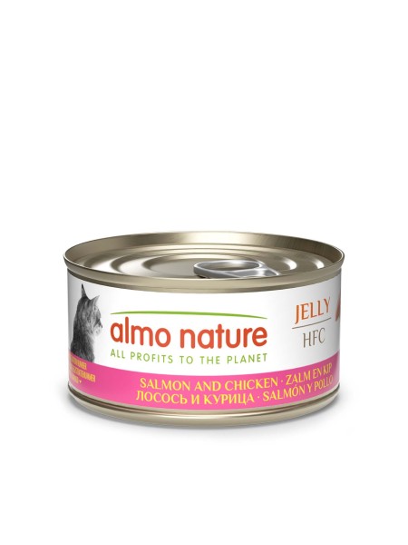 HFC JELLY для кошек, консерва из лосося и курицы, 70 г