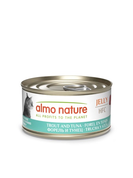 HFC JELLY для кошек, консерва из форели и тунца, 70 г