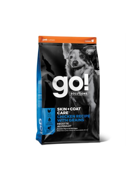 GO! Skin + Coat сухой корм для собак с курицей и лососем 1,6 кг