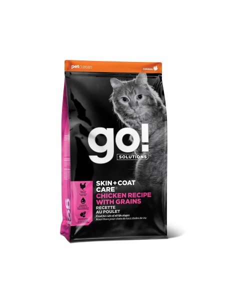 GO! Skin + Coat сухой корм для кошек с курицей и лососем 1,4 кг