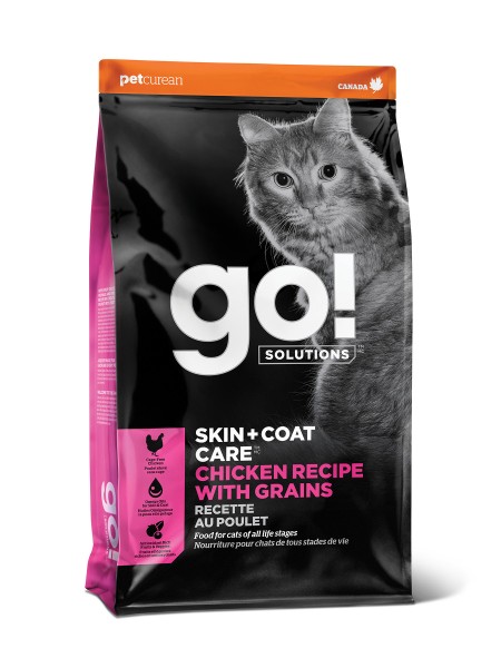 GO! Skin + Coat сухой корм для кошек с курицей и лососем 7,3 кг