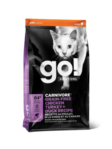 GO! Carnivore корм для кошек с курицей, индейкой и уткой 3,7 кг