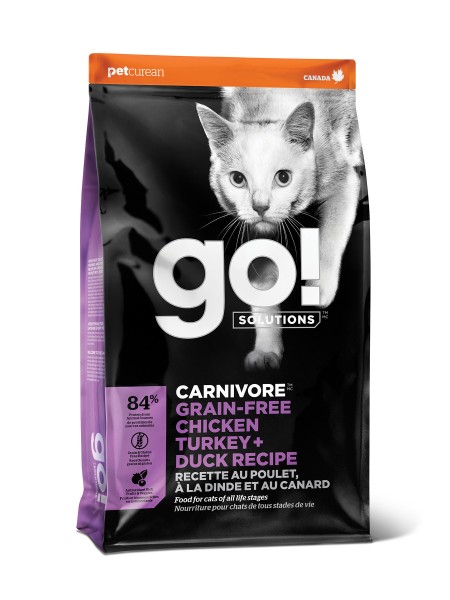 GO! Carnivore корм для кошек с курицей, индейкой и уткой 7,3 кг
