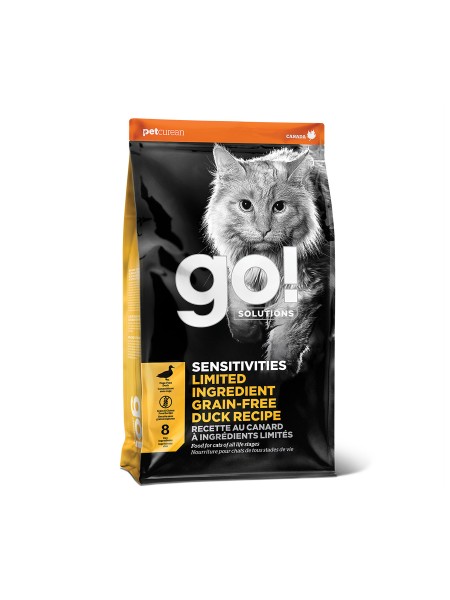 GO! Sensitivities беззерновой корм для кошек с уткой 1,4 кг