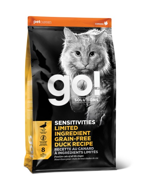 GO! Sensitivities беззерновой корм для кошек с уткой 7,3 кг